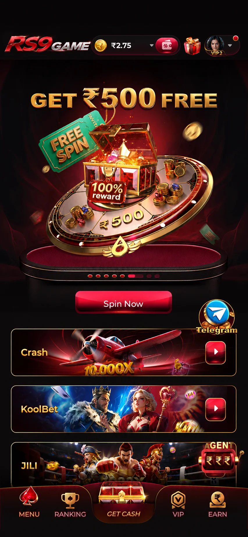 RS9 Game app on Android